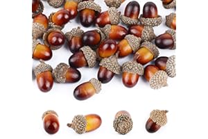 UFLF 50 Pz Ghiande Artificiali Naturale Ghiande Finte Decorative Simulazione Ghianda Decorazione per Natale Festa Matrimonio Casa