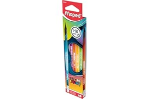 Maped - Crayons à papier triangulaires BLACK'PEPS ENERGY avec gomme - HB moyen - x6 crayons Multicolore
