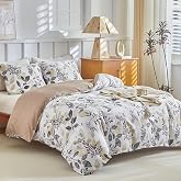 Lekesky Duvet Cover for 150 Bed, Duvet Cover 220 x 240 cm with Watercolor Pattern Microfibre 3 Pieces Composed of 1 Duvet Cov