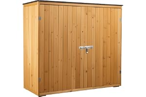 Wiltec Förvaringsbod med dubbeldörr 136 x 58 x 127 cm trädgårdsbod för förvaring av trädgårdsredskap, gräsklippare, utomhusförvaring redskapsskjul
