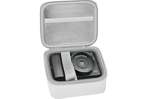 Leayjeen Funda Protectora par Cámara Digital 4K, Compatible con FlyFrost/Fulealfly/TEFTYMON/Visita la Tienda de CAMKORY, Estuche Protector Rígido de EVA con Bolsillo Interior(Solo Estuche) Blanco