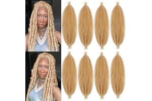 LPARMJIT Springy Afro Twist Hair 16 Inch 3 Packs Pre-Separados Kinky Marley Twist Pelo Trenzado Para Suave Butterfly Locs Pre-Fluffed Afro Twist Extensiones De Pelo (16inch(Pack of 8), 27/613)