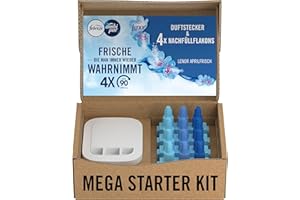 ‎FEBREZE Febreze Programmierbarer Lufterfrischer 3Volution Duftstecker Starter-Kit + 4x Nachfüllflakons Aprilfrisch, Elektrischer Raumduft mit 3 Wechselnden Düftne Zum Bekämpfen Von Gerüchen