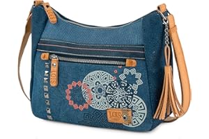 Lois - Bolso Bandolera Mujer - Bolso Mujer Pequeño de Marca - Bolsos Bandolera Mujer de Lona/PU - Bolso Mujer Bandolera de Uso Diario - Bolso Pequeño Mujer Casuales