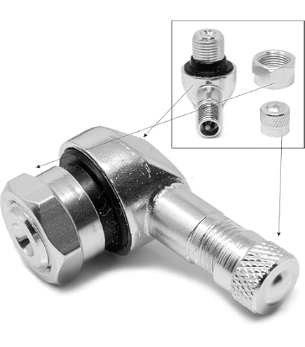 Valvole Angolari 90° Per Pneumatici Moto/Auto - 4 Pezzi - Lega Alluminio - Universali 11.3mm - Foto 8