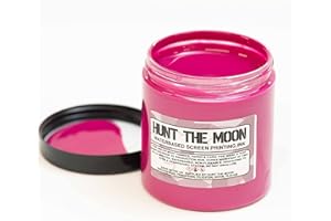 HUNT THE MOON Screen Printing Waterbased Ink for Fabric Paper & Card 240ml Majestic Magenta