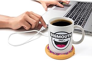 Bigmouth Inc caffè e una ciambella scalda tazza USB, mantiene il caffè caldo, compatibile con la maggior parte dei computer, pulsante on/off