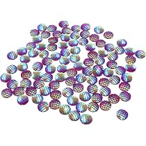 Lot De 50 Strass Ronds Rivoli – 18 Mm – Noir De Jais – Résine Brillante – Pour Couture Ou Collage – Loisirs Créatifs