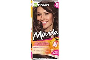‎GARNIER Garnier Tönung Pflege-Creme, Haarcoloration-Set, Intensiv-Tönung Haarfarbe, für leuchtende Farben, auch für graues Haar, ohne Ammoniak, Movida, 32 Schokobraun, 3er Pack