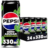 Pepsi Zero Lima Zero Sugar Zero Calorie Cola Soda - 330 ml (24 Pack) - 7.92 Liters Total