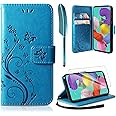 Cover Samsung Galaxy A51, Retro Design Flip Caso in PU Pelle Premium Portafoglio [Slot per Schede] [Chiusura Magnetica] Custo