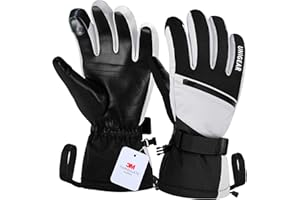Unigear Guantes de esquí para Hombre y Mujer, 3M Thinsulate, Guantes de Invierno para Pantalla táctil, Guantes térmicos, Impermeables, cálidos, Antideslizantes, para esquí, Snowboard, Patinaje sobre
