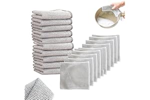TAIYANYU Chiffons en fil métallique pour vaisselle humide et sèche, chiffons en fil métallique double couche, torchons en fil métallique, torchons en fil métallique multifonctionnels et anti-rayures (10PCS)
