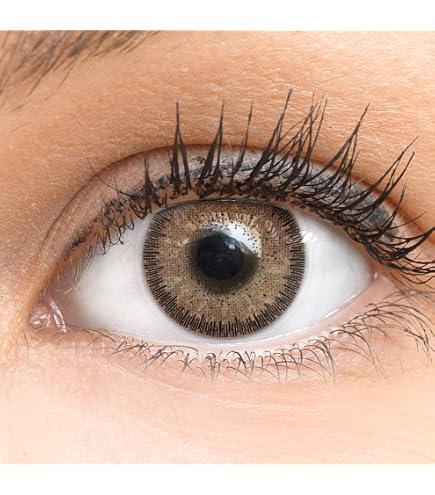 Lentilles De Couleur Vert Naturel Jasmine - Haute Opacité - 2 Lentilles - Courbe 8.6 - Neuf