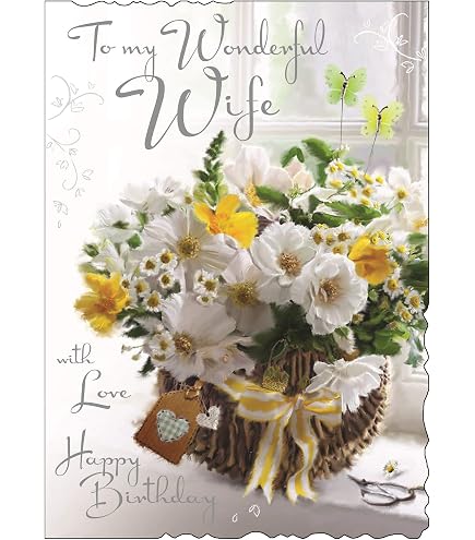 Avant Garde Valentinstagskarte 'Beautiful Wife' – 22,9 X 15,2 Cm, Mit Umschlag