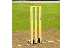 FORTRESS Spring Back Cricket Stumps - 28in ICC Regulation Stumps for Cricket | Club & Pro Styles | Spring Back Wickets & Bails | Freestanding Cricket Set for Seniors