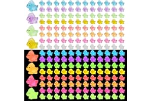 Vyuwast 100 Pcs Mini Resin Dinosaurs, 8 Colors Mini Resin Luminous Dinosaurs Figurines, Glow in the Dark Tiny Dinosaur Mini Dinosaurs for Birthday Party Miniature Landscape Easter DIY Decoration