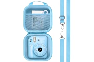 RIYADAone Hartschalen Schutzhülle Tasche Geeignet für INSATX mini 12 / INSTAX mini 11 Sofortbildkameras (Pastel Blue)