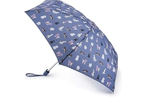Fulton Tiny Umbrella, Woof Print, Ultra Compact, Lightweight Wind Resistant Frame
