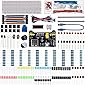 BOJACK 37 Values 480 Pcs Electronics Component Fun Kit with Power Supply Module, Jumper Wire,Precision Potentiometer,830…
