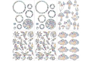 OHSN Prisma Fensteraufkleber 65 pcs Rainbow Sticker Window Sun Catcher For Window Sticker Regenbogen Fensterfolie Vogelschutz für Glasscheiben Suncatcher Sticker Geeignet für Fensteraufprallschutz