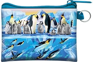 3D LiveLife Portamonete - Tuffo di Pinguino di Deluxebase. Portafoglio lenticolare 3D Pinguino. Porta contanti, monete, e carte con zip sicura decorato dalla grafica del noto artista Michael Searle