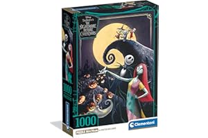 Clementoni - Puzzle 1000 Pezzi per Adulti e Ragazzi, Special Series, Tema Night Mare Before Christmas, Compact Box con Poster Incluso, Idea Regalo Uomo e Donna, Made in Italy, 50x70 cm, 37060
