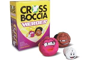 Schildkröt Fun Sports Schildkröt Funsports Crossboccia Doublepack Heroes, 2x3 with Different Patterns, for 2 Players, Includes Aim Ball Jeu de Boule Unisex-Bambini