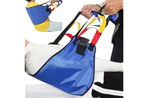 Leetye Mei Transfer Sling for Seniors, Widened Back Curve Design Transfer Belt for Movement,Elderly Safety Lifting Aids, Bed Assist Handle, Back Lift Belt for Patient Care (Blue)