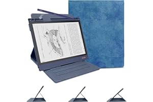 DONGZHU Etui na BOOX Note Air 2, BOOX Note Air 2 Plus 2022, konstrukcja pionowa, obracany o 360 stopni stojak do BOOX Note Air 2 z uchwytem na ołówki (ciemnoniebieski)