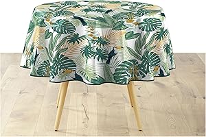 Douceur d'Intérieur, Nappe Ronde (Diamètre 160 cm) Guyana, PVC Textilia