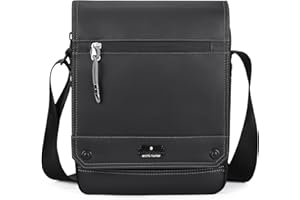 BAICLES Bolso de Hombro para Hombres Bolso Pequeño Estuche para Teléfono Móvil Bandolera Impermeable Mensajero para Escuela de Viajes de Oficina(Negro)