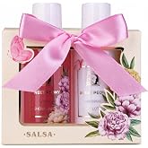Accentra SWEET PEONY bathroom set gift box pink white gold woman | Personal care pack: shower gel, body lotion, decorative pr