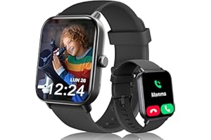 KALINCO Smartwatch per Bambini, Orologio Chiamate, Assistente Vocale, 100+ Sports, Gestione della Salute (Sonno, Frequenza Cardiaca, SpO2, Pressione), Lettore Musicale, Sveglia