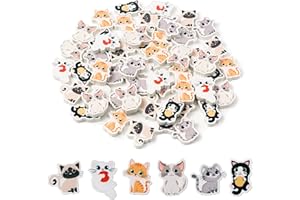 ANGOLIO 60 Stück Mini Katze Radiergummi Neuheit Radiergummi für Kinder Nette Katze Radiergummi Zurück zur Schule Geschenke Kawaii Cartoon Katze Bleistift Radiergummi für Studenten Belohnungen Preise