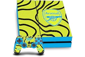 Head Case Designs Officially Licensed Arsenal FC Away 2023/24 Crest Kit Vinyl Sticker Gaming Skin Decal Cover Compatible With Sony PlayStation 4 PS4 Console and DualShock 4 Controller Bundle
