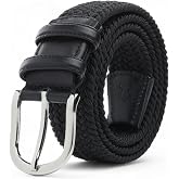 BOYD Comfortable and Stylish Knitted Men's Belt, Unisex Suitable Belt, Elastic Men's Belt with Genuine Leather Accessories, 3.5 cm Wide