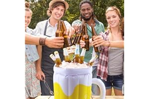 FePen Seau à bière gonflable pour fêtes d'été, porte-gobelet de piscine, porte-gobelet flottant pour fêtes