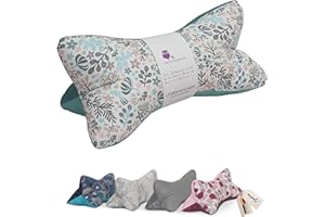 Die Schleyereule Reading Bone Neck Pillow, Comfortable and Washable, Mint Spring Flower Die Schleyereule Reading Bone Pillow, Hand-Stuffed and Sewn in Germany, Can Be Used As a Neck Roll