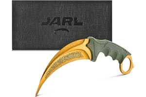 JARL Karambit Trainer CSGO Knife - CSGO Karambit Knife Trainer Not Sharp Stainless Steel - Gift for CS:GO Fans with Premium Box - Karambit Trainer Blunt Outdoor Practice Combat Knife & Collection