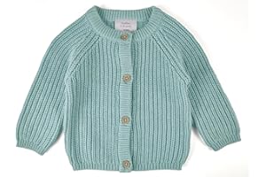Stellou & friends Baby Cardigan-Strickjacke für Mädchen und Jungen | Unisex Hochwertige und weiche Baby-Kleidung aus 100% Baumwolle - I V, Oeko-TEX Zertifiziert
