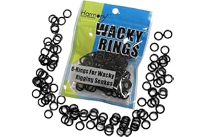 Wacky Rings (100 Unidades – Juntas tóricas para Gusanos Senko Wacky Rigging/Soft Stickbaits – Anillos de Ahorro de Cebo para Gusanos Estilo Senko de 4 y 5 Pulgadas – Evita Que Tus Gusanos se rompan