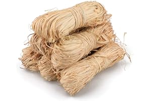 KINGLAKE 300g Raphia Naturel Rafia Naturel pour Bouquets de fleuristes, Artisanat de Décoration,Tissage,Utilisation du Jardin