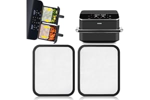 MOBUMEIA Edelstahl Spritzschutz Heißluftfritteuse Zubehör Kompatibel mit Cosori Airfryer 8,5L/ Dual Blaze TwinFry 10L, Feinmaschiger Fettspritzschutz für Air fryer CAF-R901-AEU 8,5L mit silikon außen