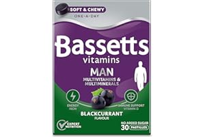 Bassetts Vitamins Man Multivitamins & Multiminerals Blackcurrant Flavour 30 Gummy Pastilles
