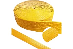 BOUFEIDA Deckenleisten Selbstklebend, Zierleisten Selbstklebend, 10m x 8cm Wasserdicht Bordüre 3D, Stuckleisten Decke Tapete Fliese Trims und Kanten Bordüre für Flur, Decke, Ecke Linie, Gold