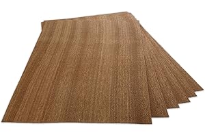 WoodPress - Confezione da 6 fogli in legno di mogano (100 g) - 12 cm x 26 cm - Riparazione di mobili e mobili