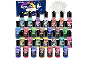 FansArriche Tinte Resina Epoxi 28 Colores, Pigmento para la fabricación de Joyas de Bricolaje, colorantes para Manualidades (10 ml Cada uno)
