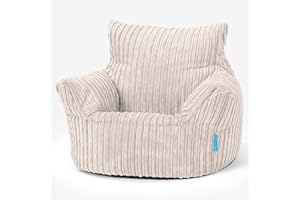 Lounge Pug - CORD - Childrens Armchair - Kids Bean Bags UK - Toddler Chair Beanbag - Ivory