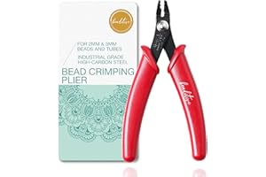 Beaditive Bead Crimping Plier for 2mm & 3mm Beads and Tubes | 5-Inch (Red)